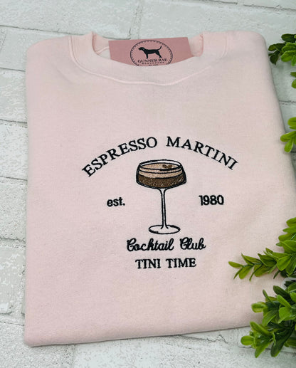 ESPRESSO MARTINI COCKTAIL CLUB Embroidered T-shirt or Sweatshirt