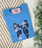 QUILTED BOW Applique Embroidered T-shirt or Sweatshirt