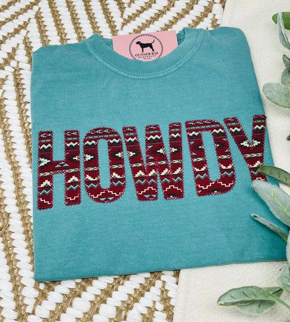 HOWDY Applique Embroidered T-shirt or Sweatshirt