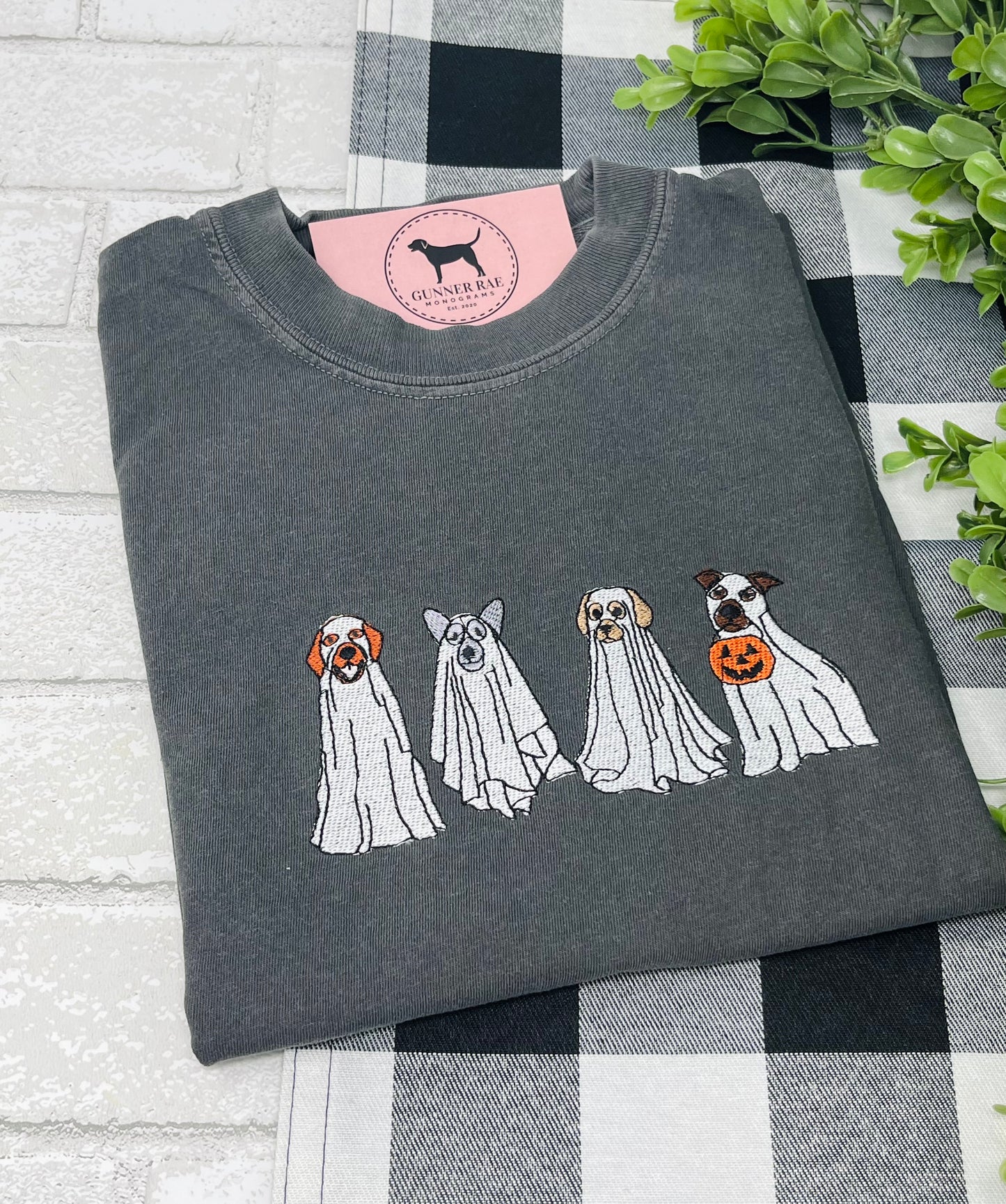 DOG GHOSTS Embroidered T-shirt or Sweatshirt