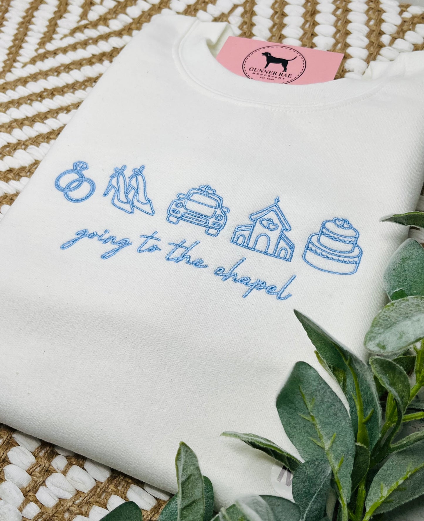 GOING TO THE CHAPEL Custom Embroidered T-shirt or Sweatshirt