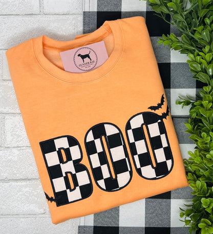 BOO BATS Applique Embroidered T-shirt or Sweatshirt