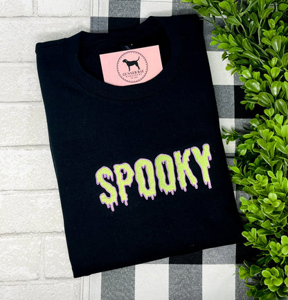 SPOOKY DRIP Embroidered T-shirt or Sweatshirt