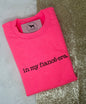 IN MY FIANCÉ ERA Custom Embroidered T-shirt or Sweatshirt TYPEWRITER FONT