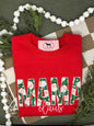 MAMA CLAUS APPLIQUE Embroidered T-shirt or Sweatshirt
