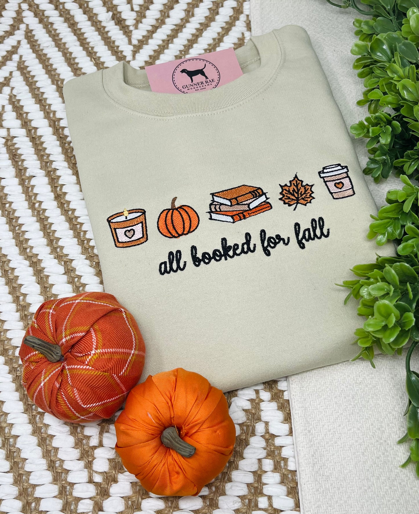 ALL BOOKED FOR FALL Embroidered T-shirt or Sweatshirt
