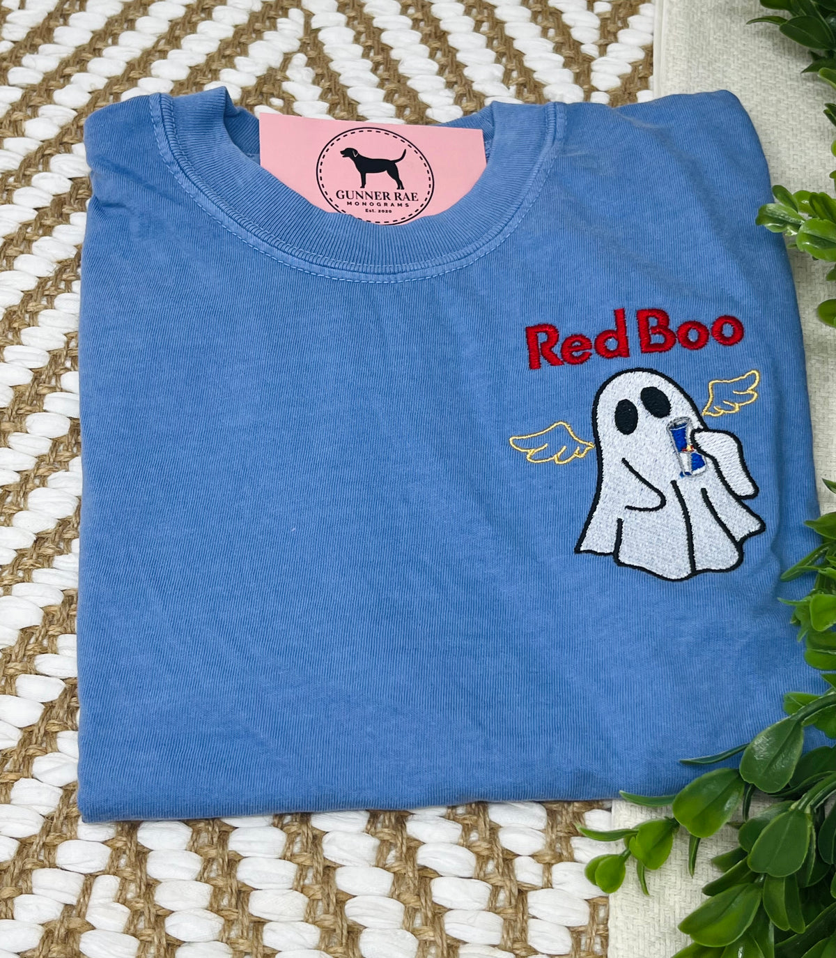 RED BOO GHOST Embroidered T-shirt or Sweatshirt