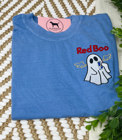 RED BOO GHOST Embroidered T-shirt or Sweatshirt