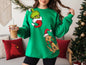 CHRISTMAS GREEN MONSTER AND DOG Graphic T-shirt or Sweatshirt