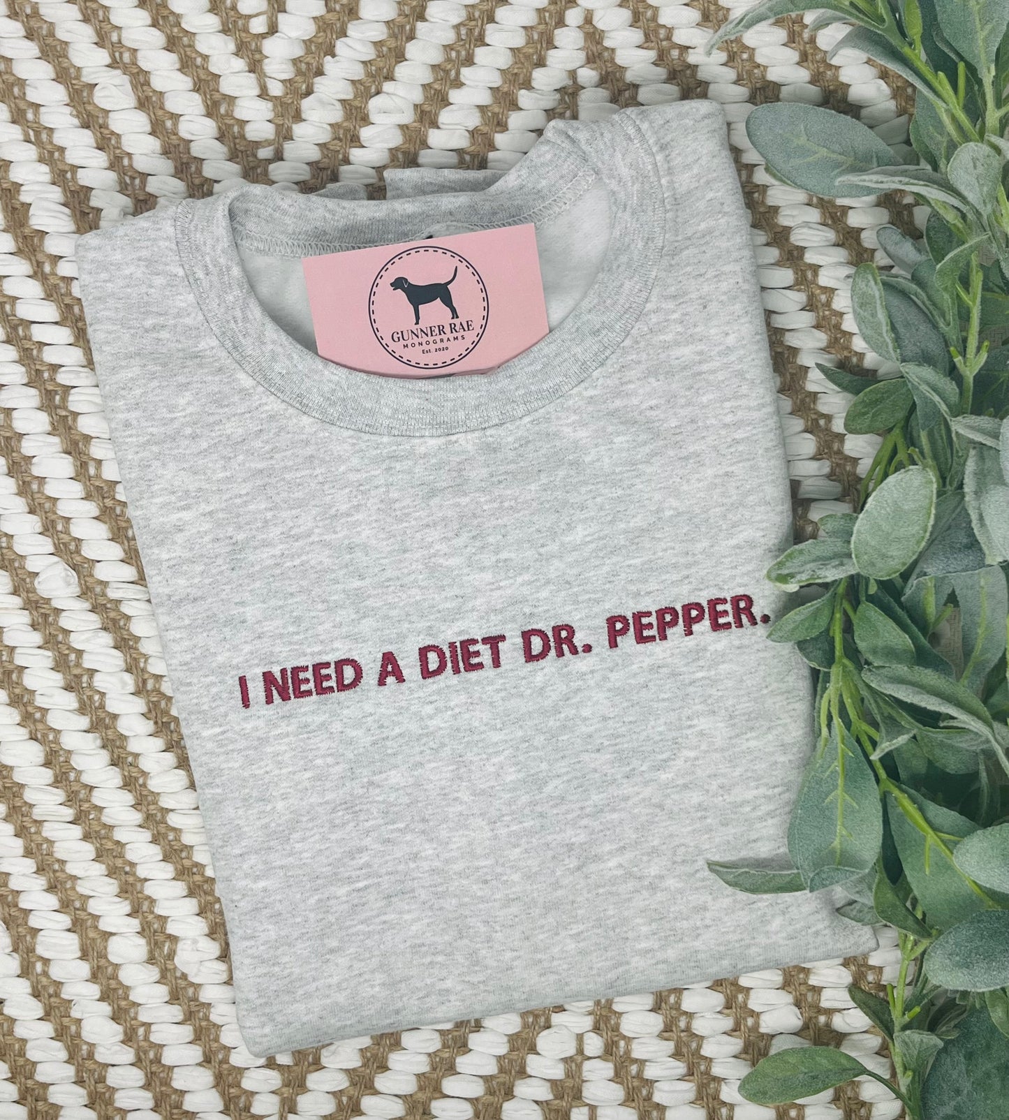 I NEED A DIET DR. SODA Custom Embroidered T-shirt or Sweatshirt