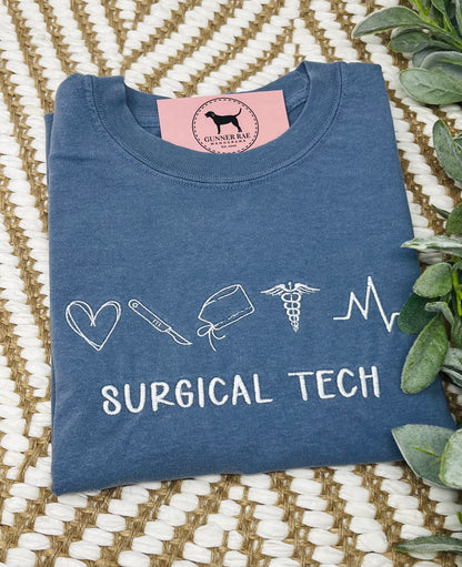SURGICAL TECH Embroidered T-shirt or Sweatshirt