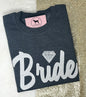 BRIDE DIAMOND Custom Applique Embroidered T-shirt or Sweatshirt