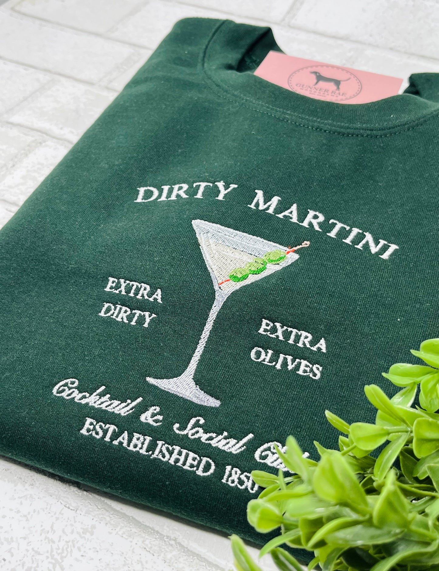 DIRTY MARTINI COCKTAIL CLUB Embroidered T-shirt or Sweatshirt