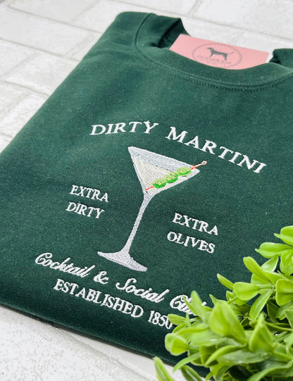 DIRTY MARTINI COCKTAIL CLUB Embroidered T-shirt or Sweatshirt