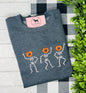 DANCING SKELETONS Embroidered T-shirt or Sweatshirt