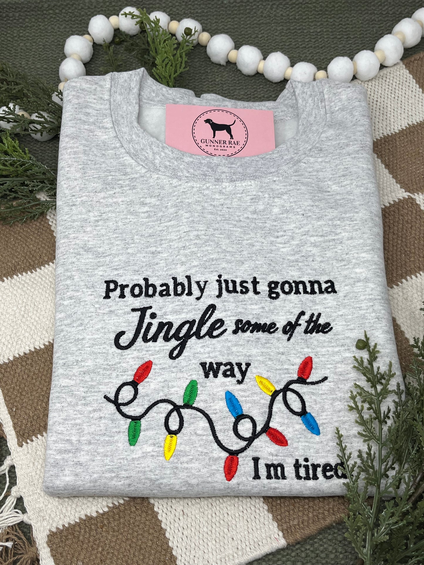 JINGLE SOME OF THE WAY Embroidered T-shirt or Sweatshirt