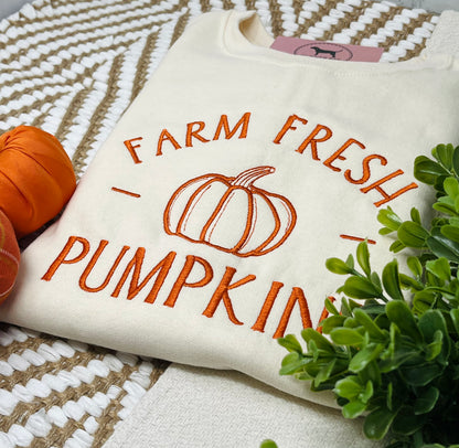FARM FRESH PUMPKINS Embroidered T-shirt or Sweatshirt
