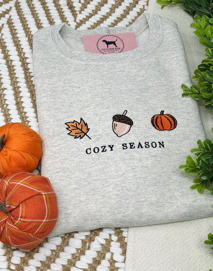 COZY SEASON Embroidered T-shirt or Sweatshirt (color icons)