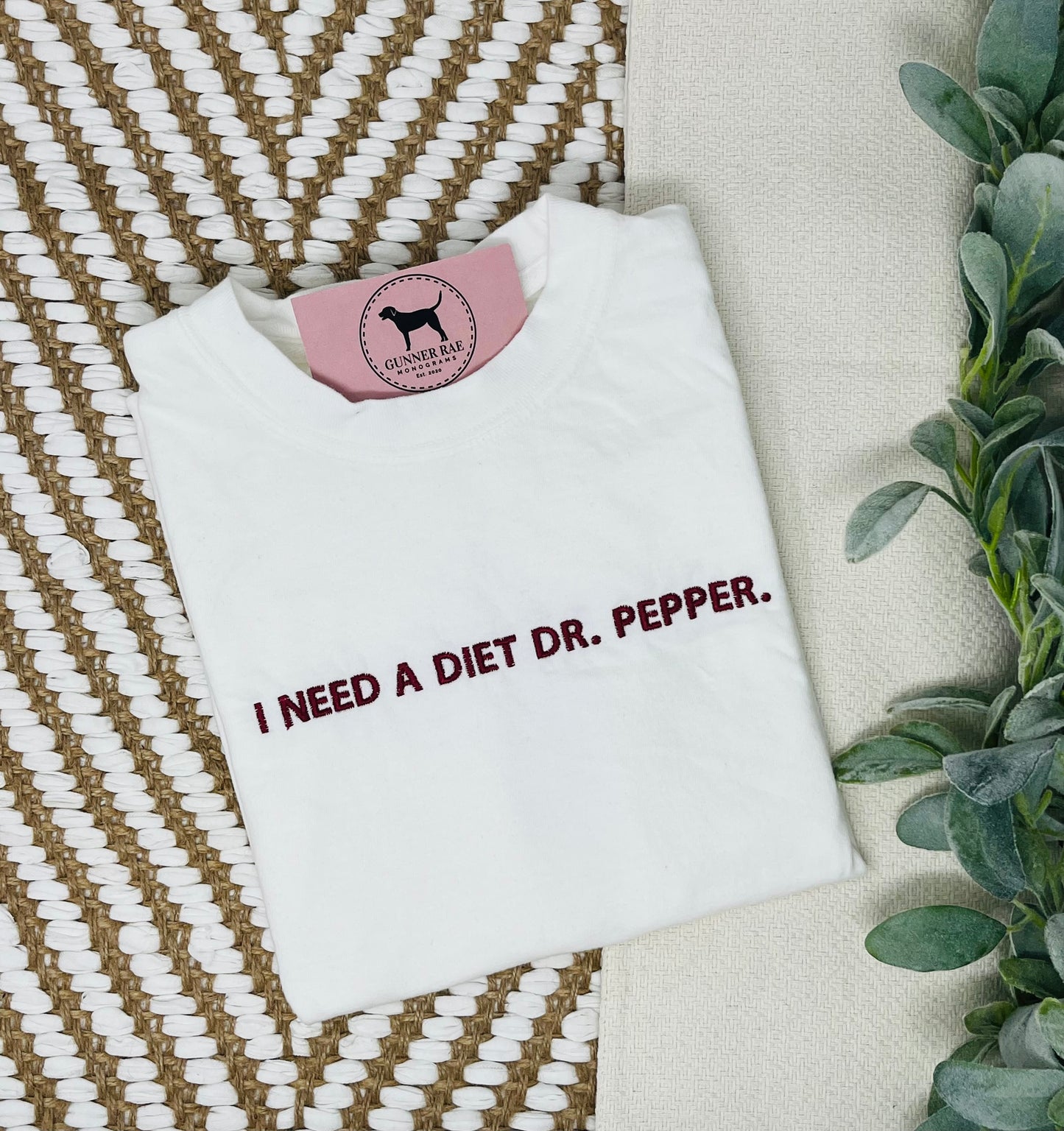 I NEED A DIET DR. SODA Custom Embroidered T-shirt or Sweatshirt