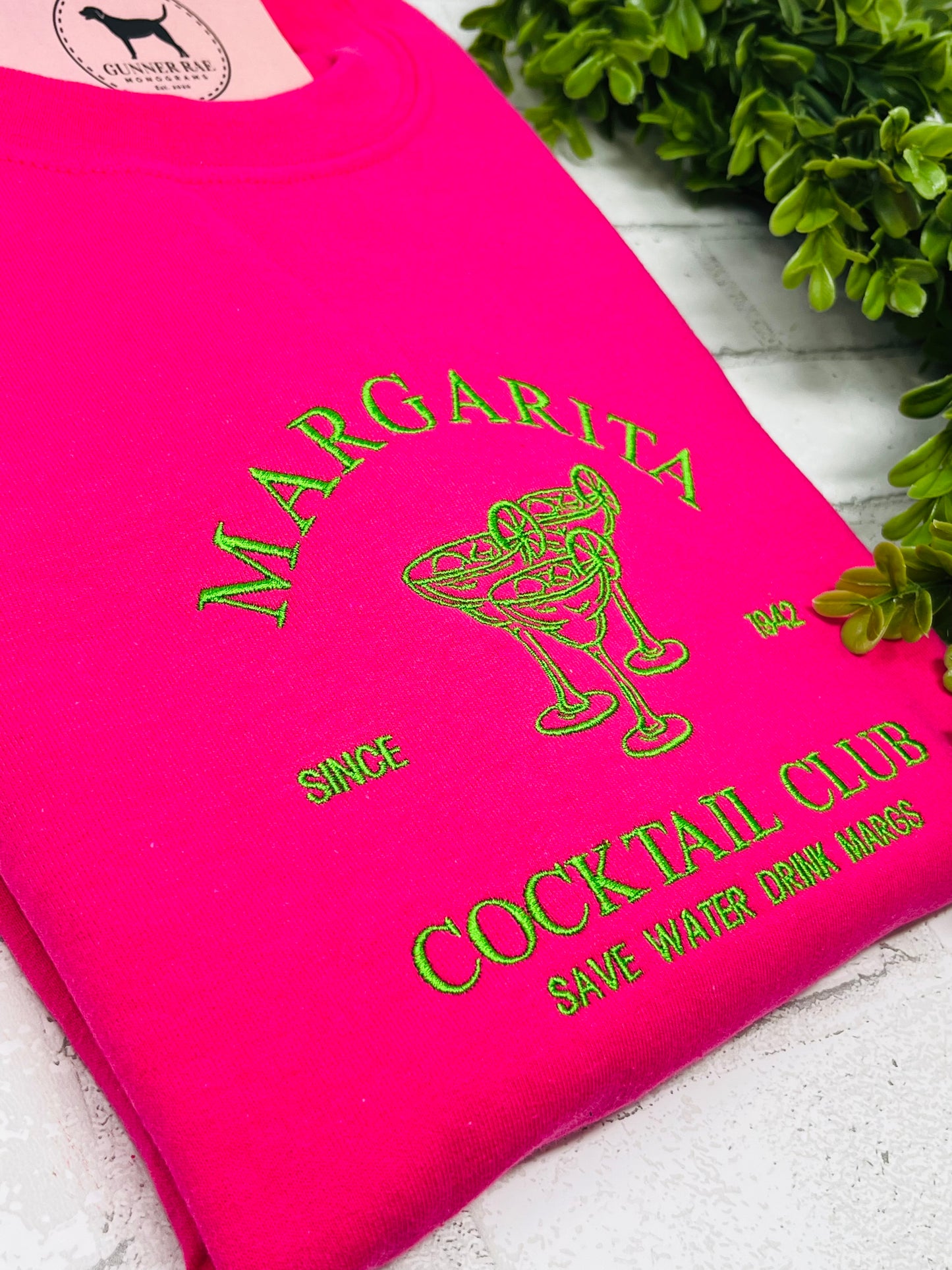 MARGARITA COCKTAIL CLUB Embroidered T-shirt or Sweatshirt