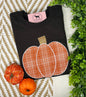QUILTED PUMPKIN Applique Embroidered T-shirt or Sweatshirt