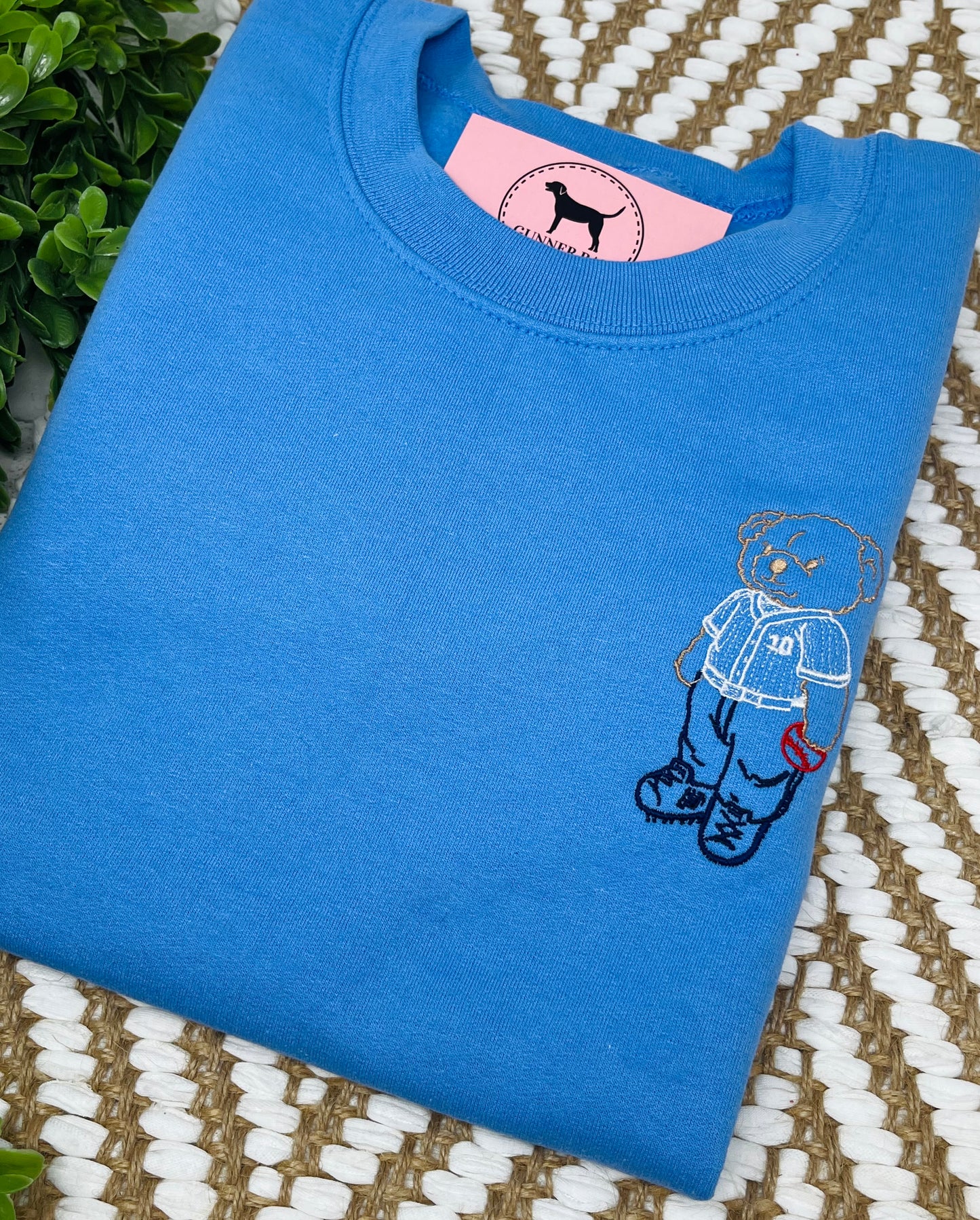 BASEBALL BEAR Embroidered T-shirt or Sweatshirt