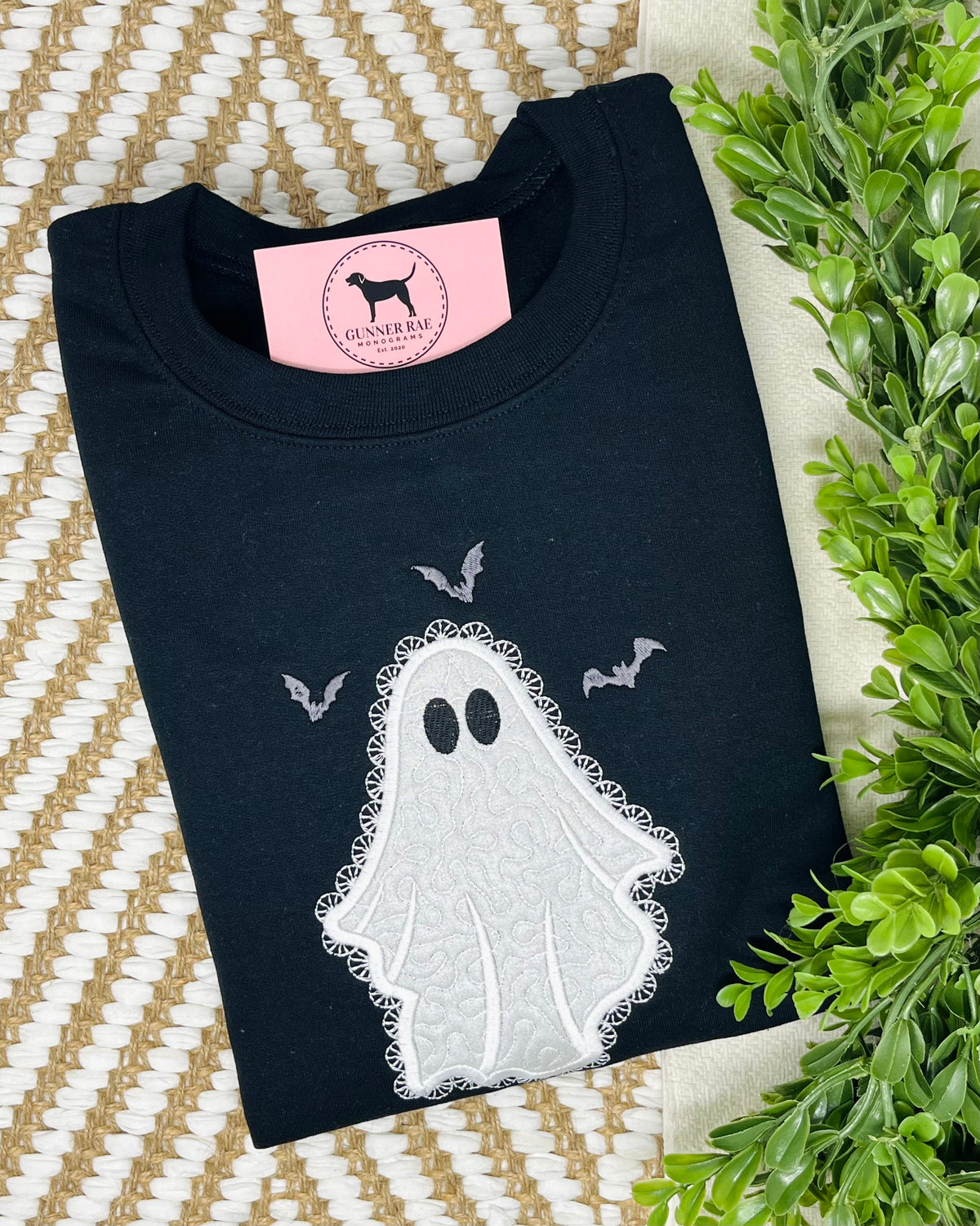LACE GHOST Applique Embroidered T-shirt or Sweatshirt
