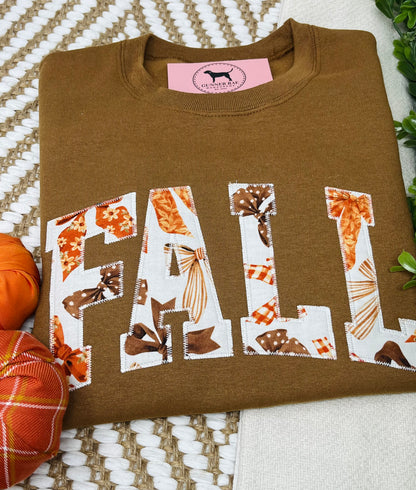 FALL BOWS Applique Embroidered T-shirt or Sweatshirt