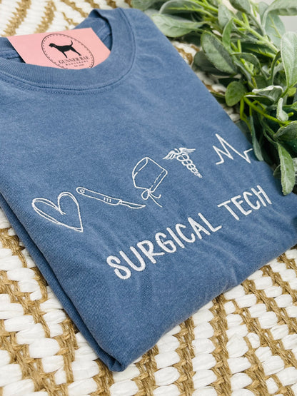 SURGICAL TECH Embroidered T-shirt or Sweatshirt