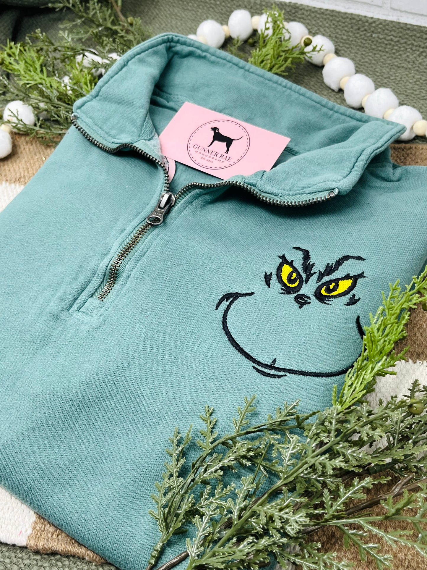 GREEN MONSTER 1/4 ZIP Sweatshirt