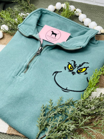 GREEN MONSTER 1/4 ZIP Sweatshirt
