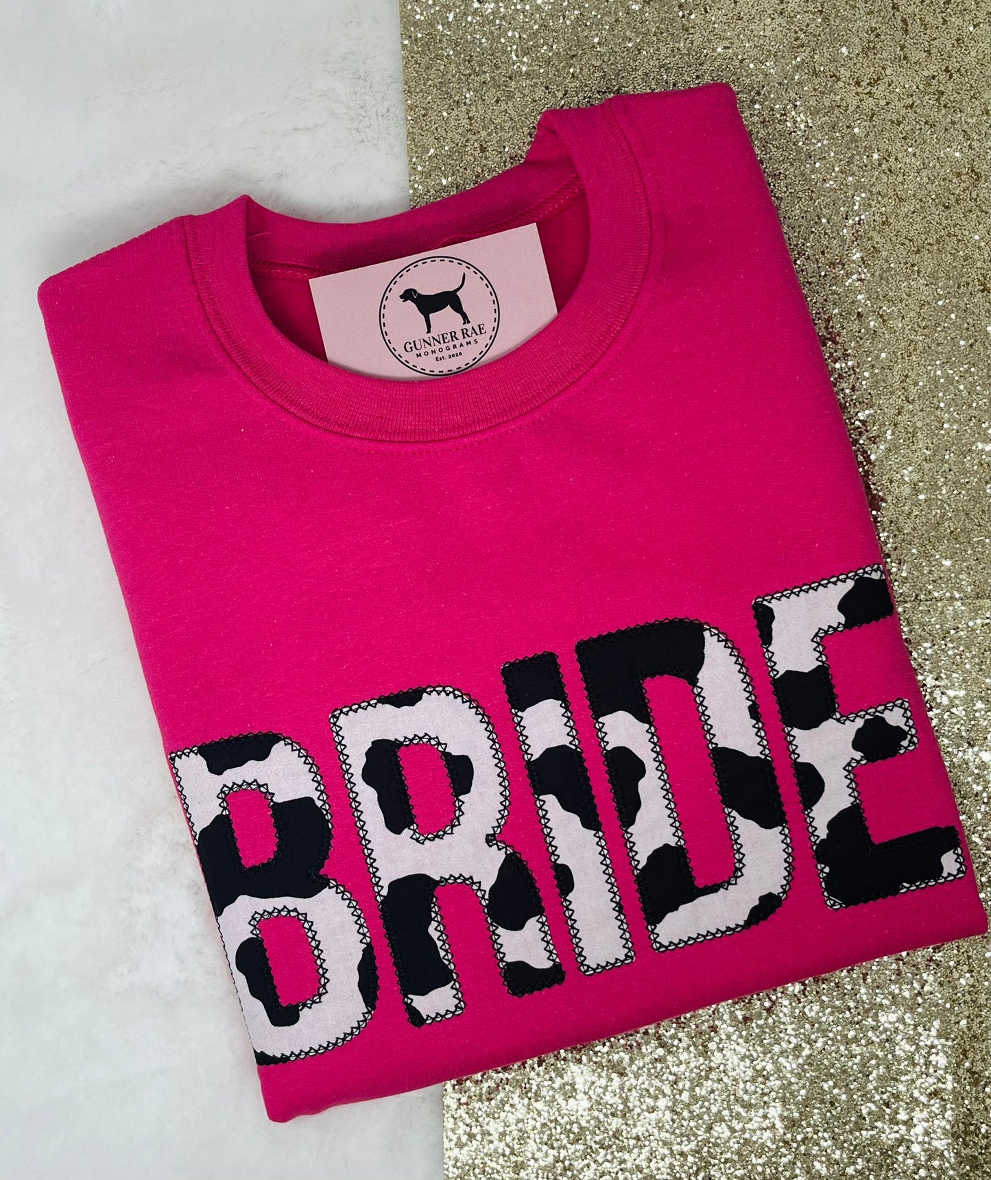 BRIDE Custom Applique Embroidered T-shirt or Sweatshirt