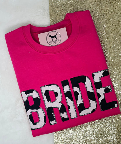 BRIDE Custom Applique Embroidered T-shirt or Sweatshirt