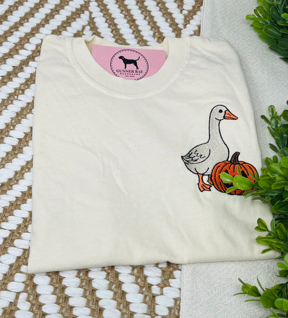 GOOSE PUMPKIN Embroidered T-shirt or Sweatshirt
