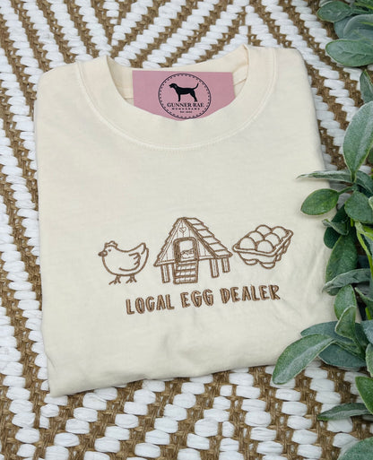 LOCAL EGG DEALER Embroidered T-shirt or Sweatshirt
