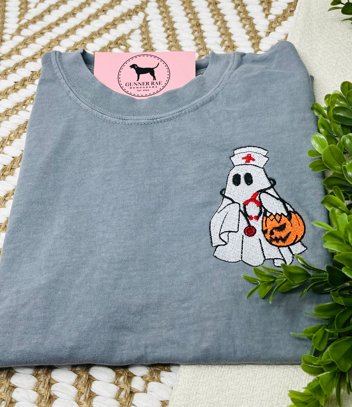 NURSE GHOST Embroidered T-shirt or Sweatshirt