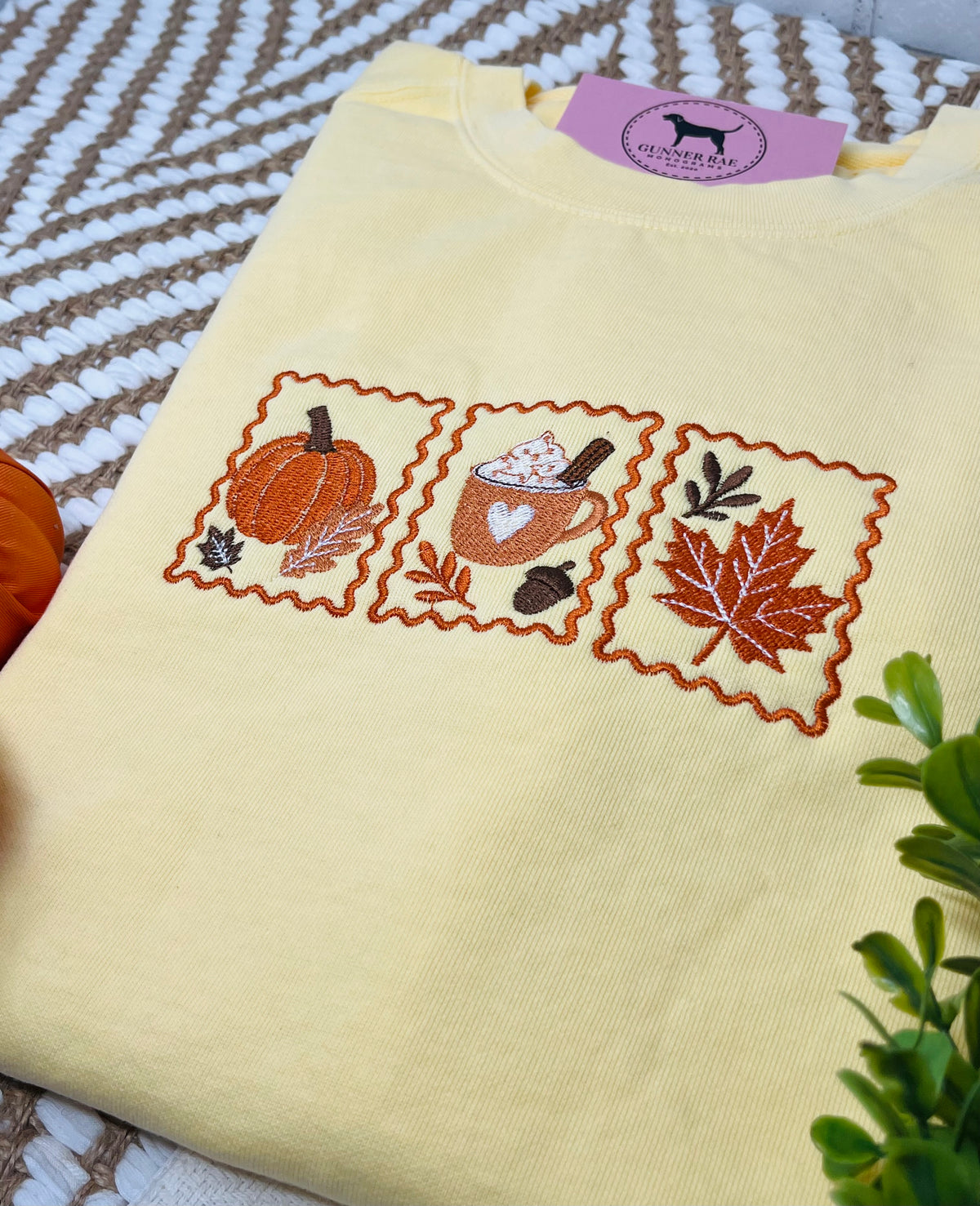 FALL STAMP TRIO Embroidered T-shirt or Sweatshirt