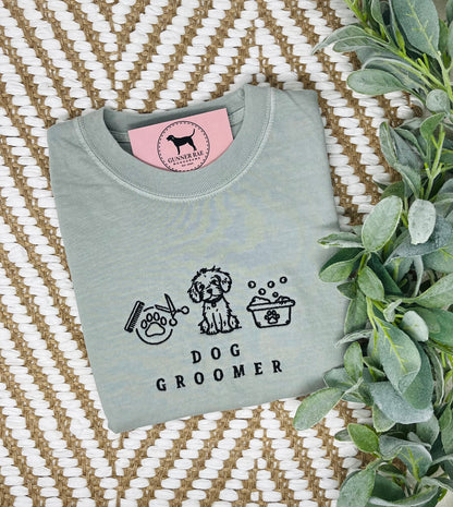 DOG GROOMER Embroidered T-shirt or Sweatshirt