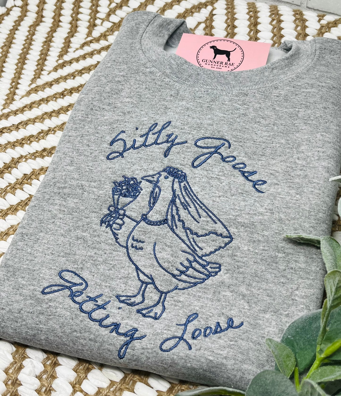 SILLY GOOSE GETTING LOOSE Custom Embroidered T-shirt or Sweatshirt