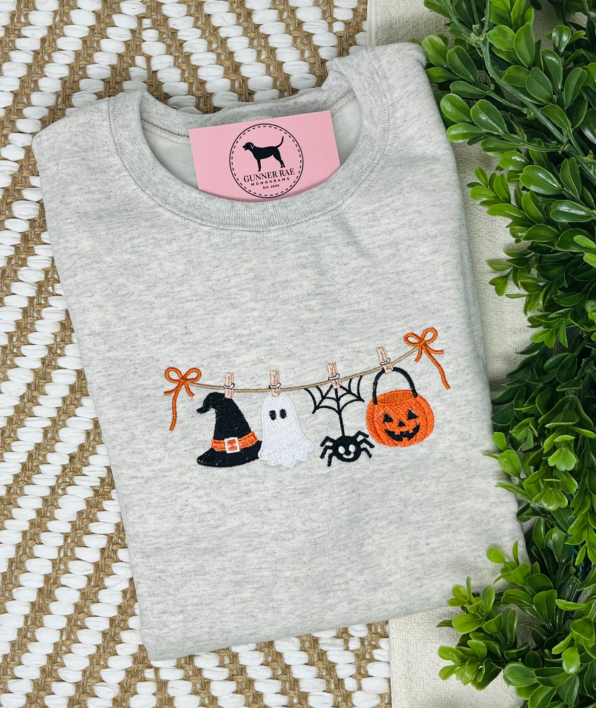 HALLOWEEN CLOTHESLINE Embroidered T-shirt or Sweatshirt