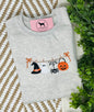 HALLOWEEN CLOTHESLINE Embroidered T-shirt or Sweatshirt