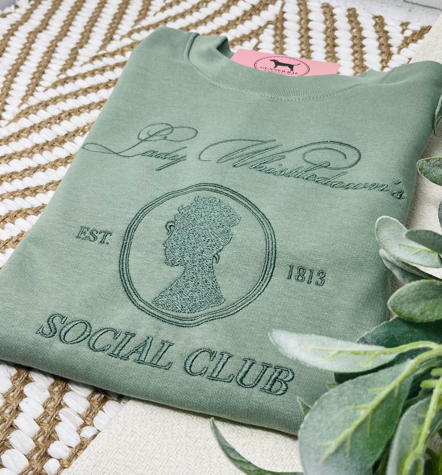LADY WHISTLEDOWN SOCIAL CLUB Custom Embroidered T-shirt or Sweatshirt