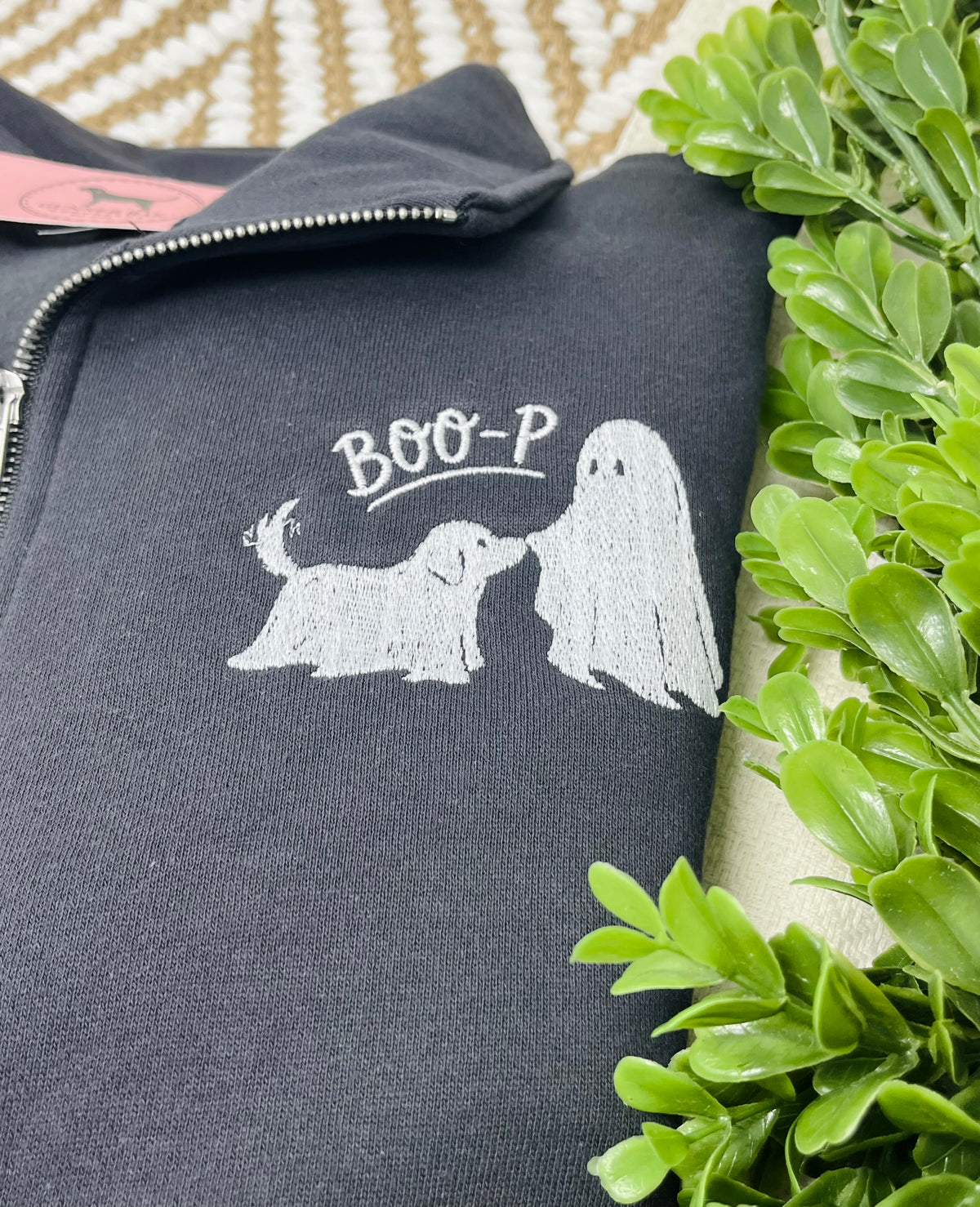 BOOP Embroidered 1/4 Zip Sweatshirt