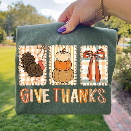 GIVE THANKS Graphic T-shirt or Sweatshirt