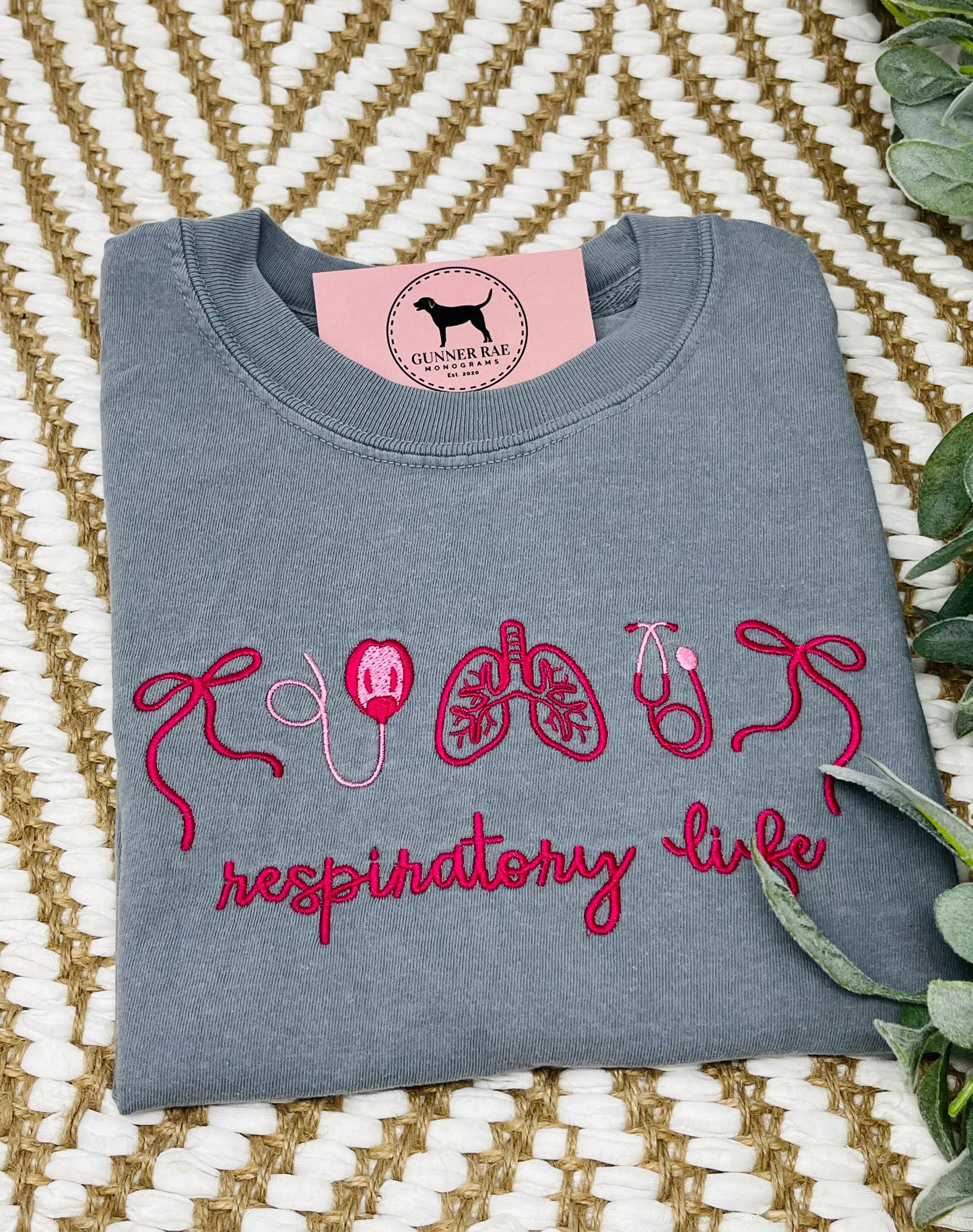 RESPIRATORY LIFE Embroidered T-shirt or Sweatshirt