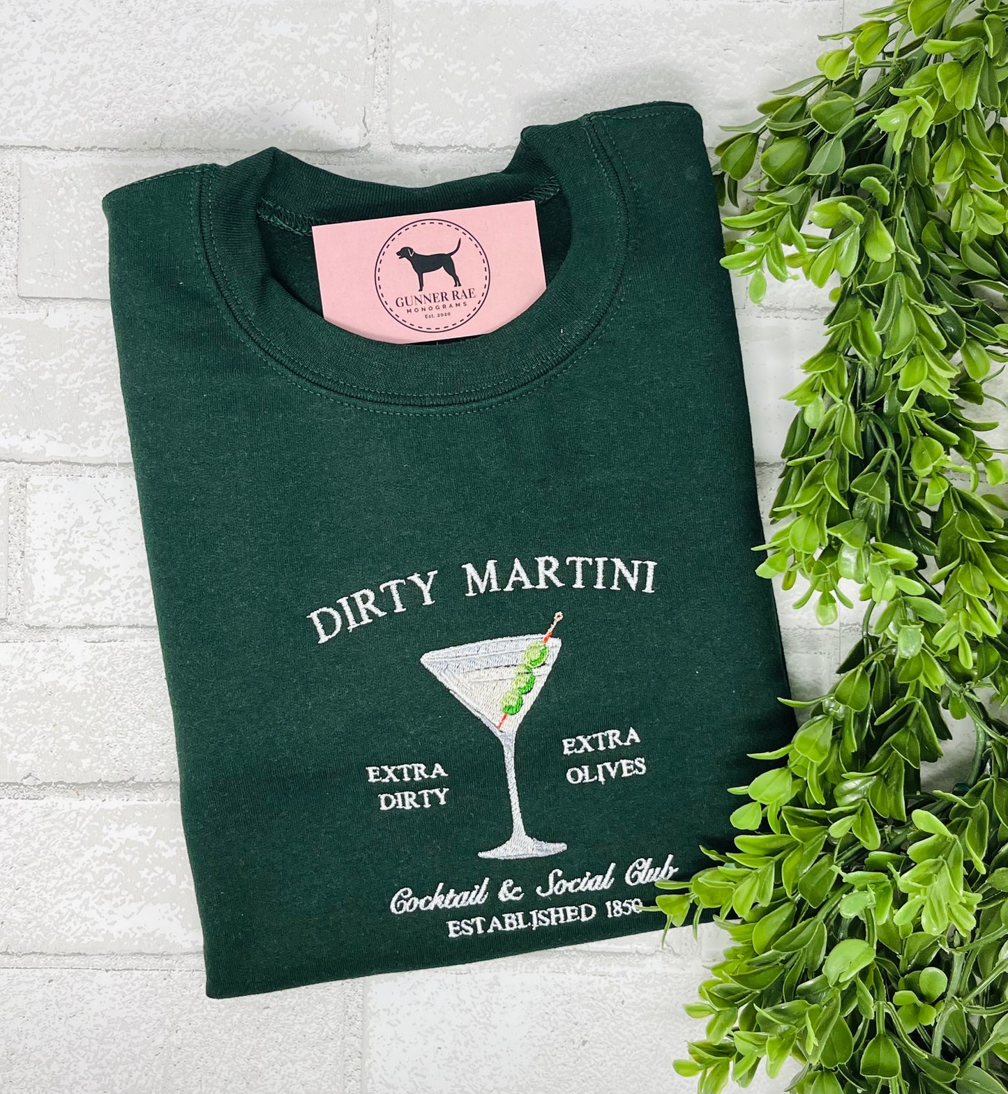 DIRTY MARTINI COCKTAIL CLUB Embroidered T-shirt or Sweatshirt