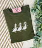 GOOSE TRIO Custom Embroidered T-shirt or Sweatshirt