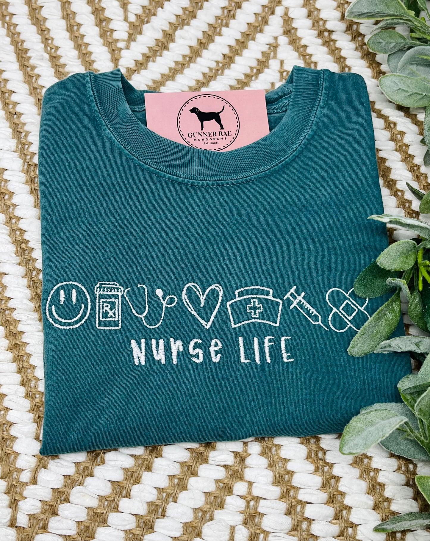 NURSE LIFE Embroidered T-shirt or Sweatshirt