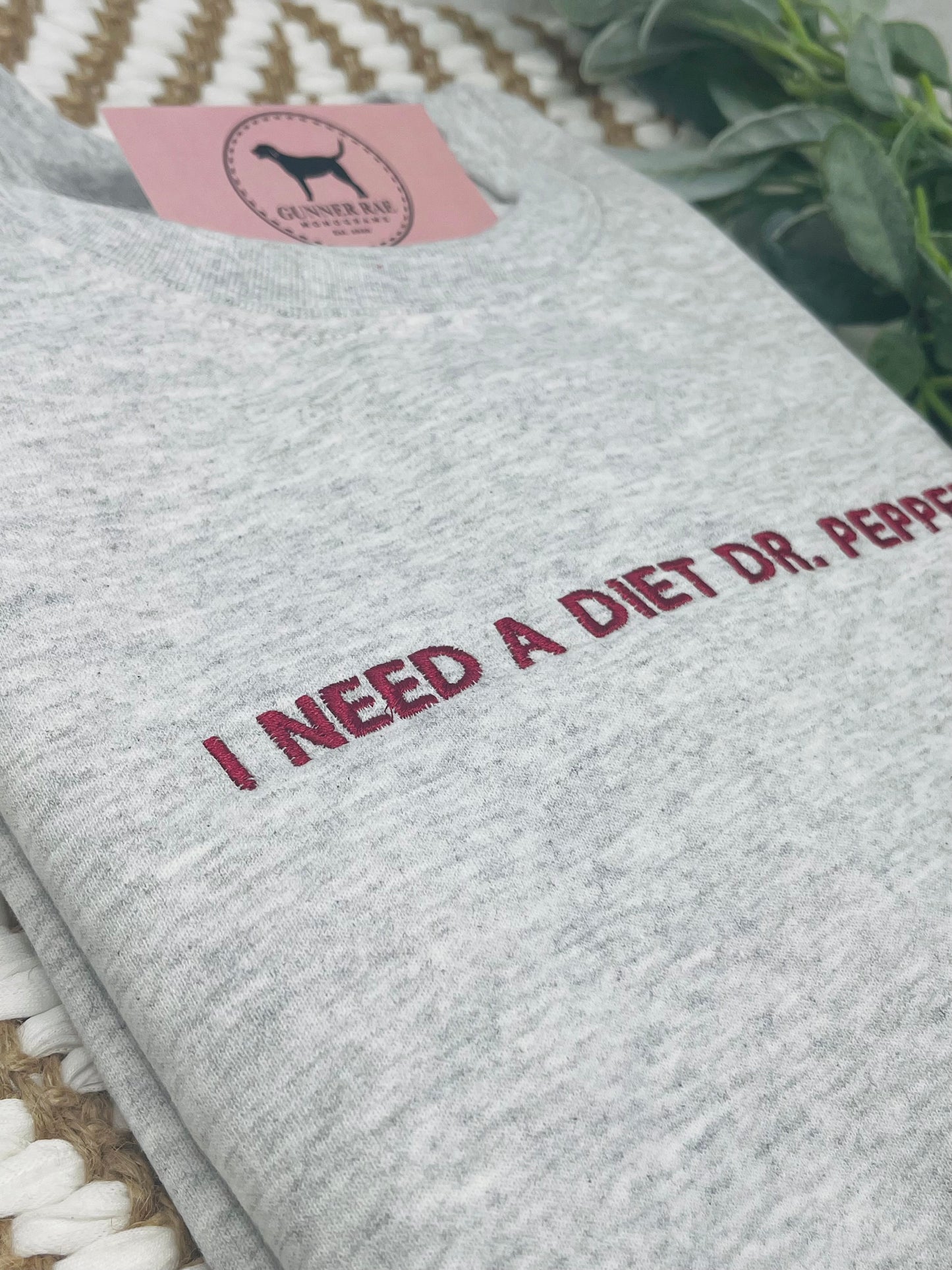 I NEED A DIET DR. SODA Custom Embroidered T-shirt or Sweatshirt