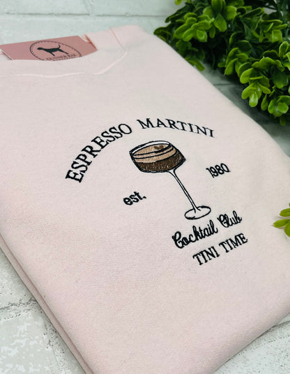 ESPRESSO MARTINI COCKTAIL CLUB Embroidered T-shirt or Sweatshirt